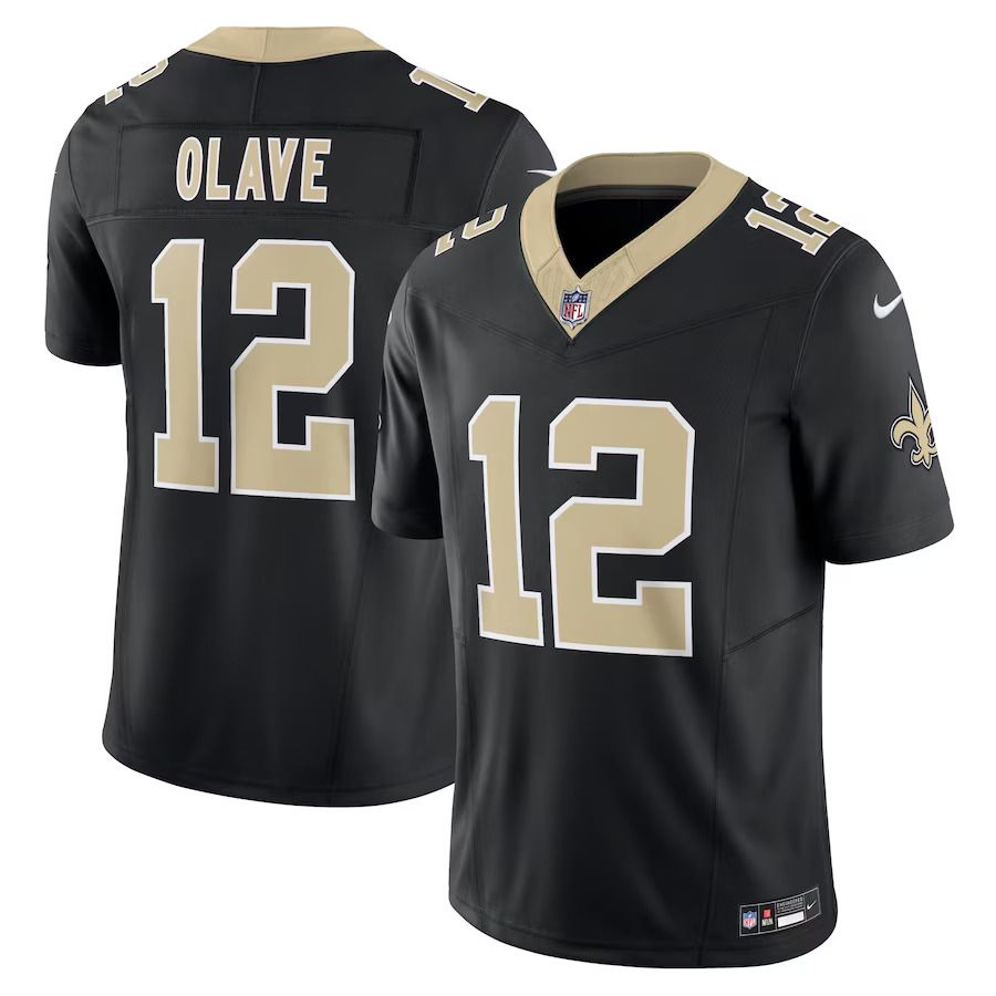 Men New Orleans Saints #12 Chris Olave Nike Black Vapor F.U.S.E. Limited NFL Jersey
